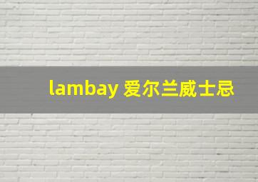 lambay 爱尔兰威士忌